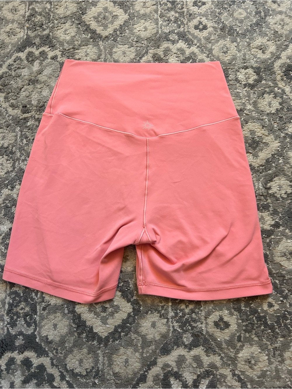 aerie High-Rise Bike Shorts in Coral Pink